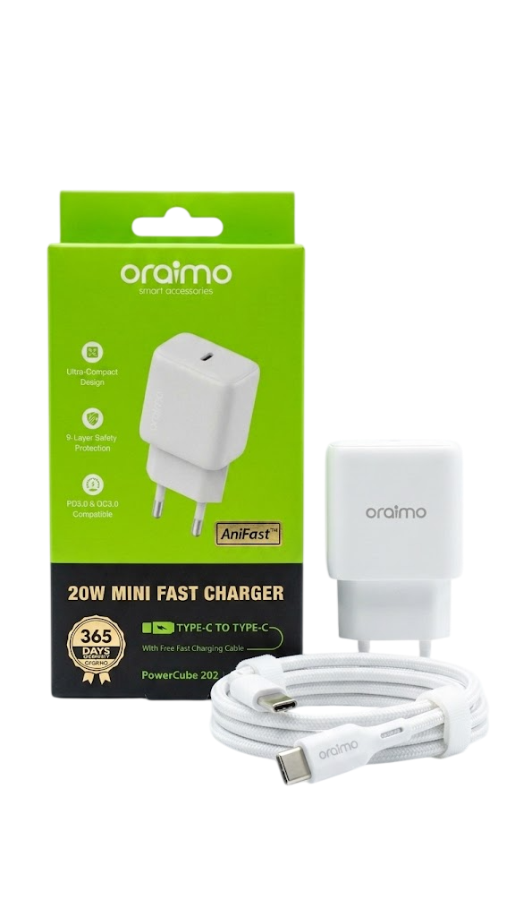 CHARGER ORAIMO TYPEC TO TYPEC POWER CUBE 202 (OCW-5202ECC)